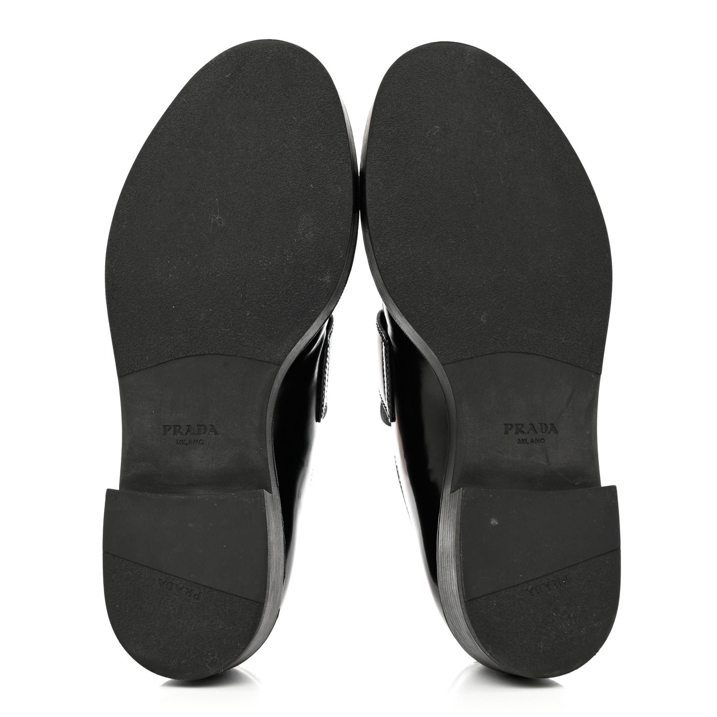 Spazzolato Metal Triangle Logo 50mm Loafers 40.5 Black