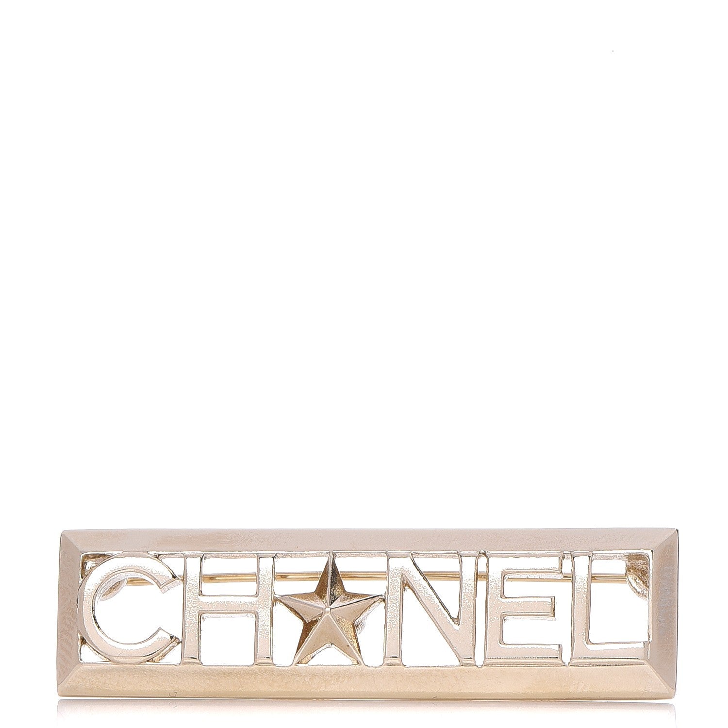 Chanel Star Logo Brooch Gold 1 of 4