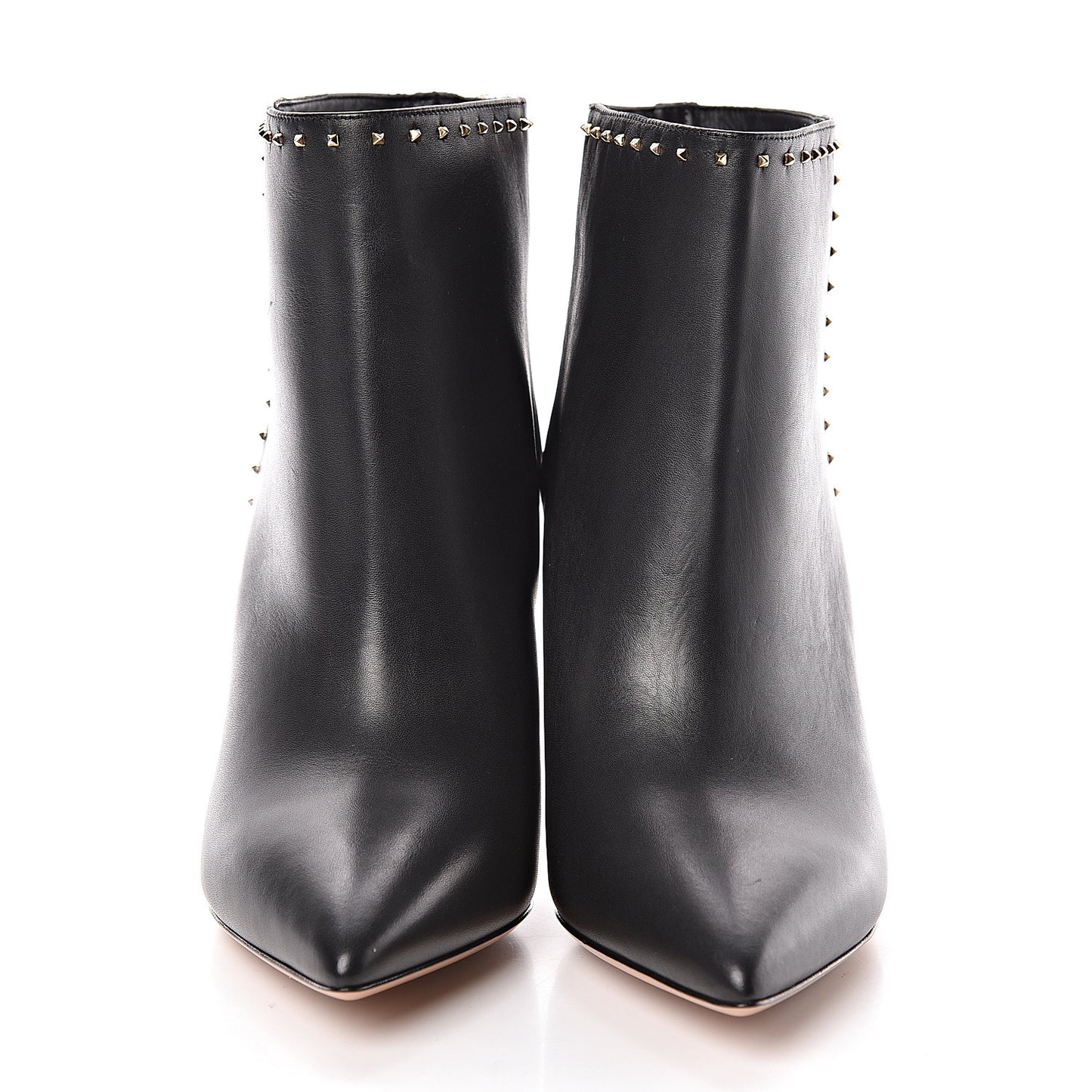 Calfskin Lovestud Ankle Boots 38 Black
