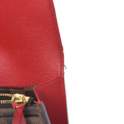 Louis Vuitton Damier Ebene Emilie Wallet Red 6 of 6