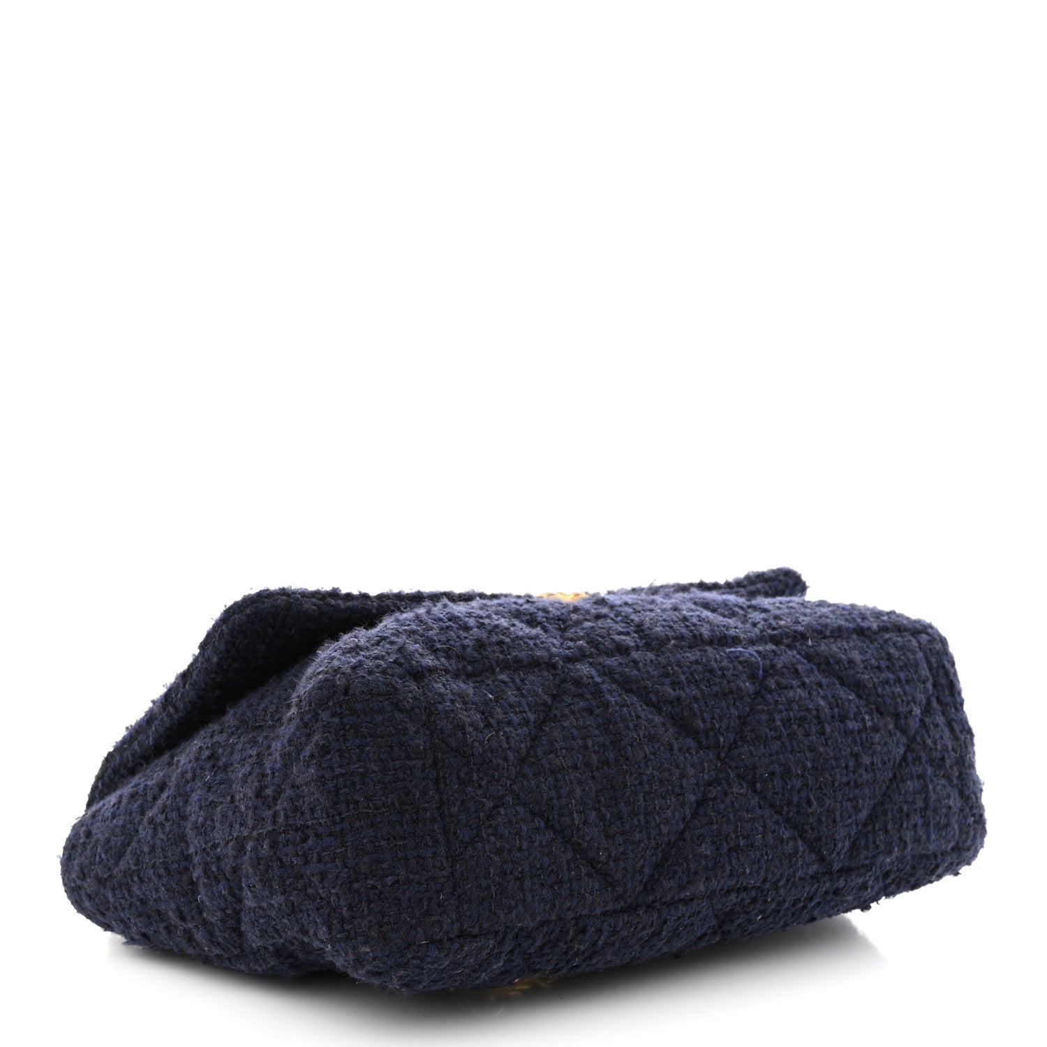 Chanel Tweed Quilted Maxi Chanel 19 Flap Navy 4 of 11