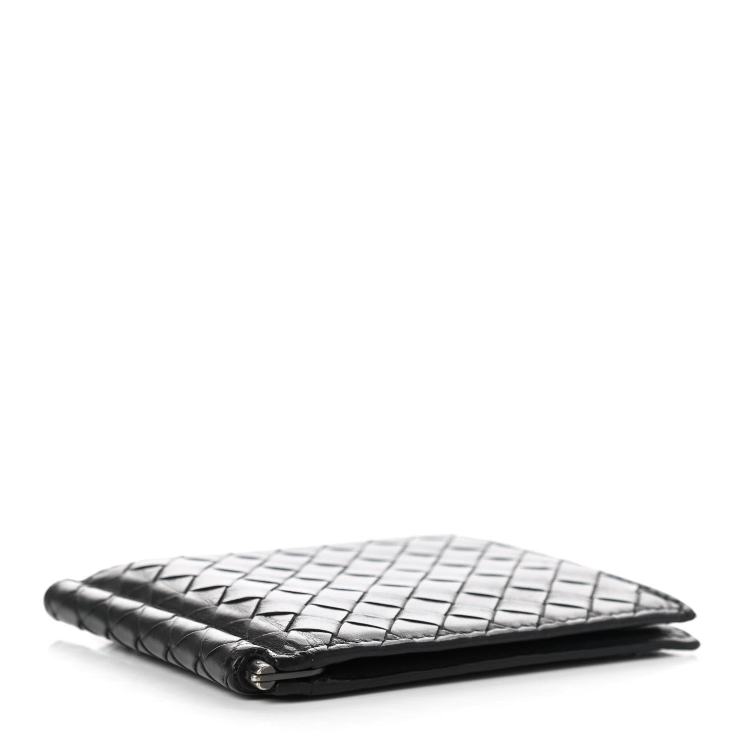 Bottega Veneta Nappa Intrecciato Bi-Fold Money Clip Wallet Black 4 of 9