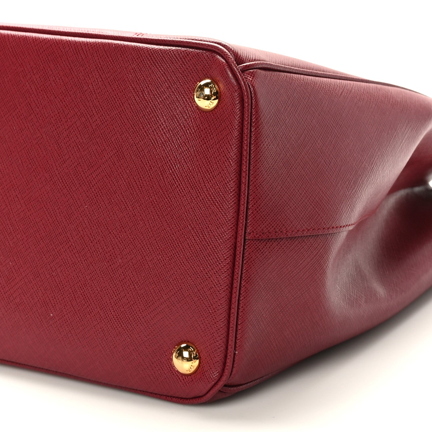 Prada Saffiano Lux Bi-Color Large Galleria Double Zip Tote Cerise Fuoco 8 of 8