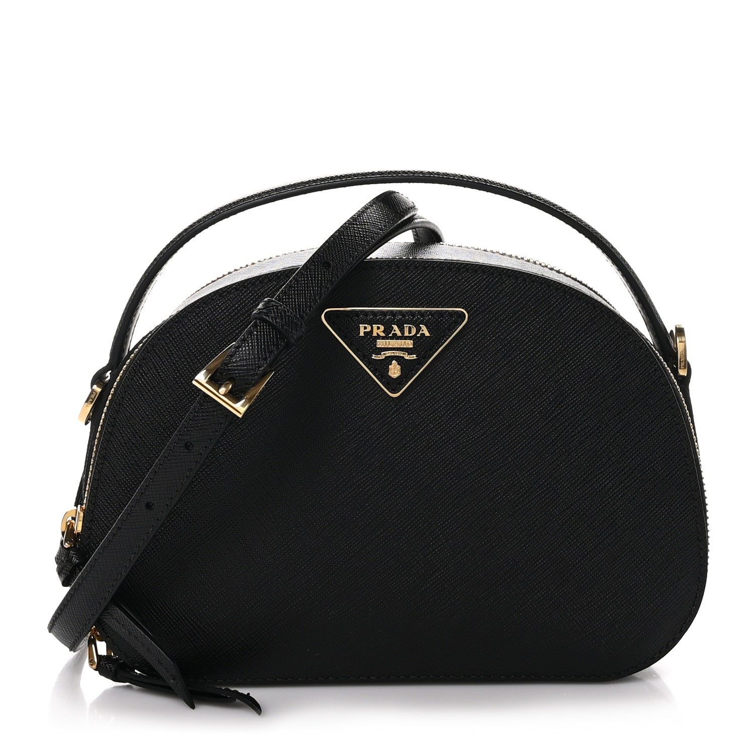 Prada Saffiano Lux Odette Crossbody Black 1 of 9