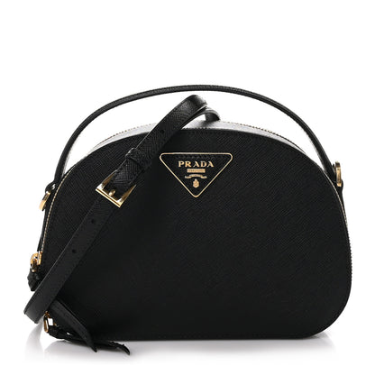 Prada Saffiano Lux Odette Crossbody Black 1 of 9