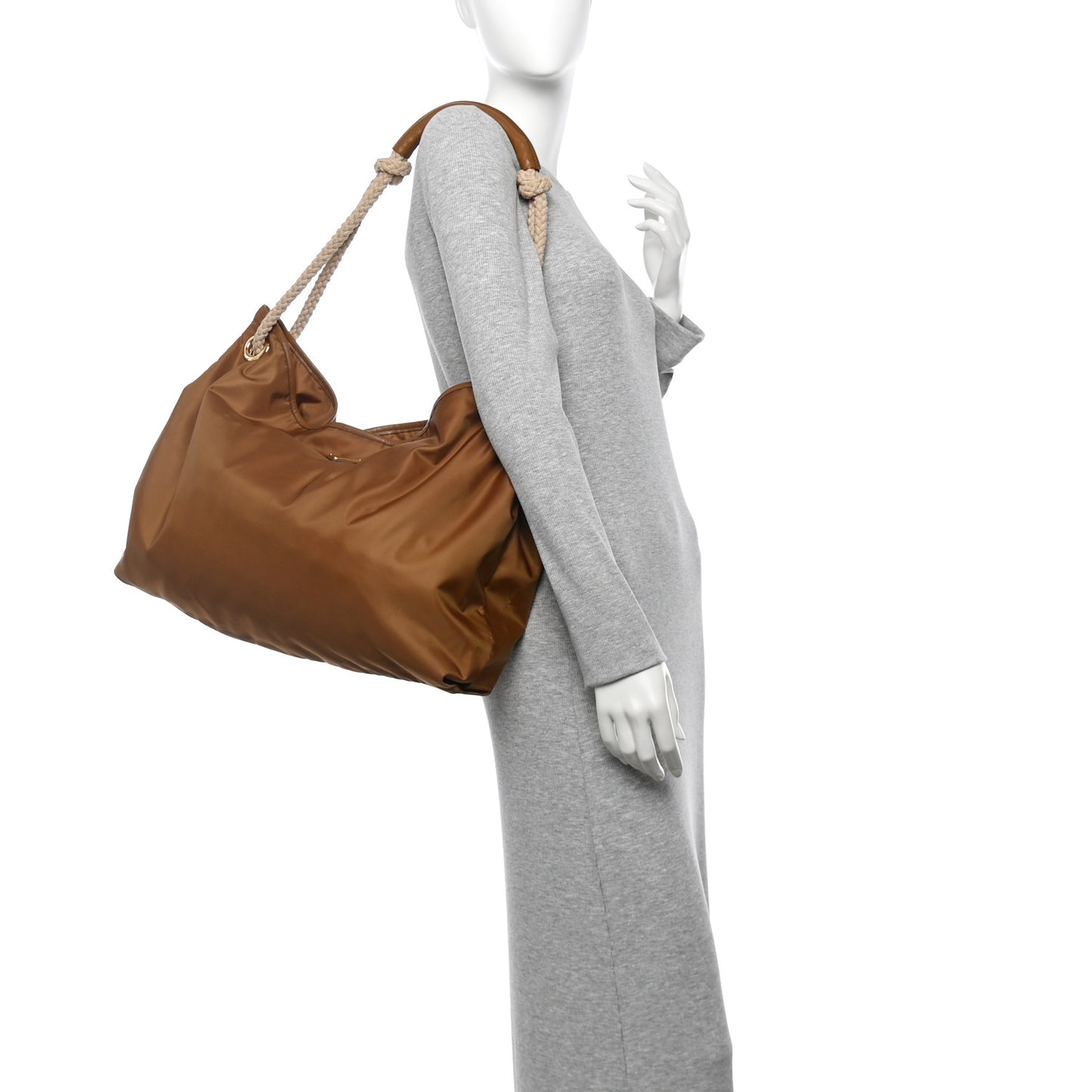 Re-Nylon Triangle Large Mariner Shoulder Bag Brandy