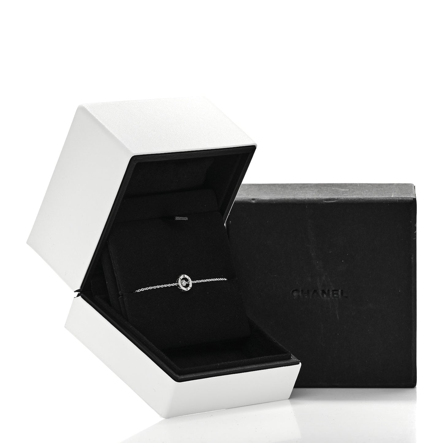 18K White Gold Diamond Coco Crush Station Bracelet