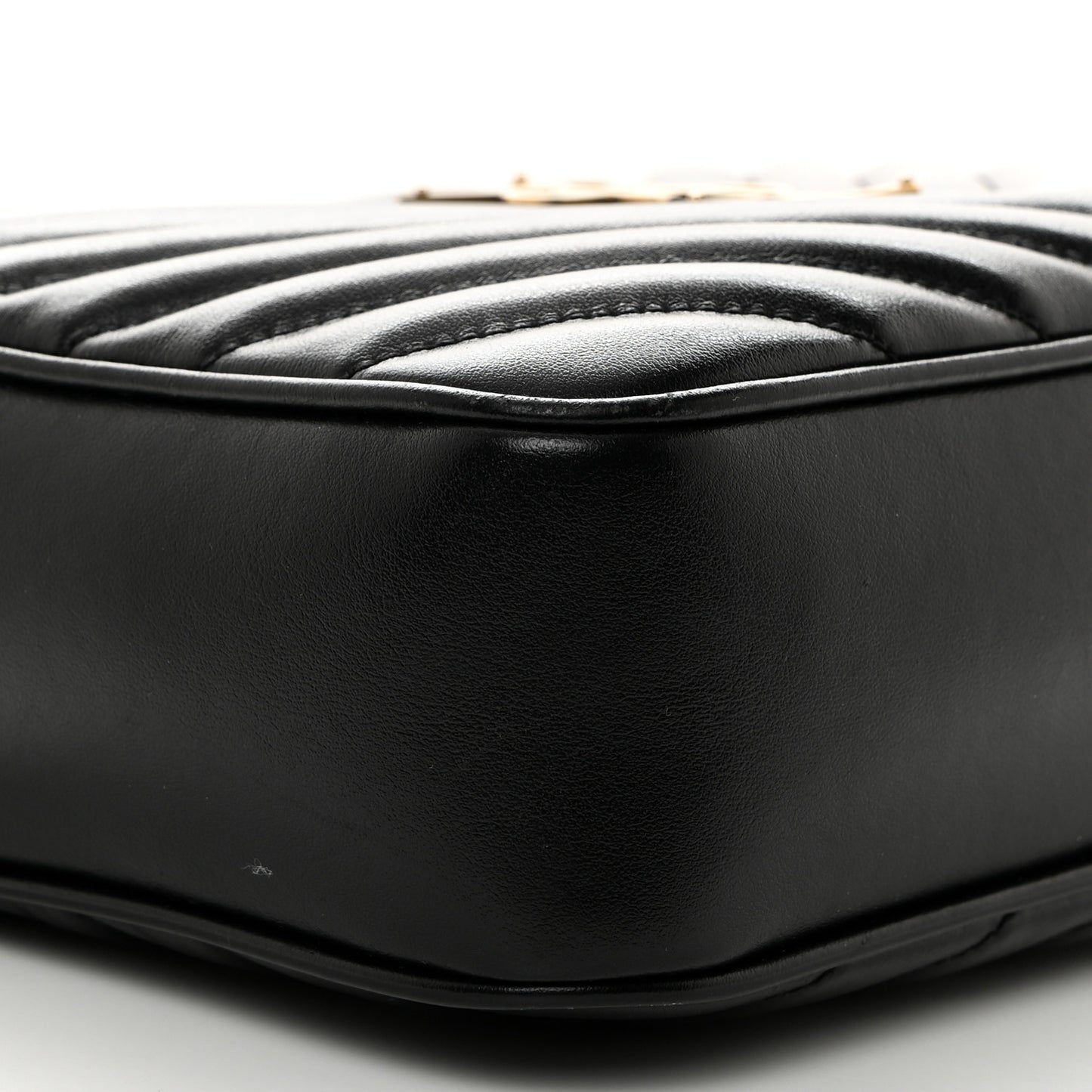 Calfskin Matelasse Monogram Lou Camera Bag Black