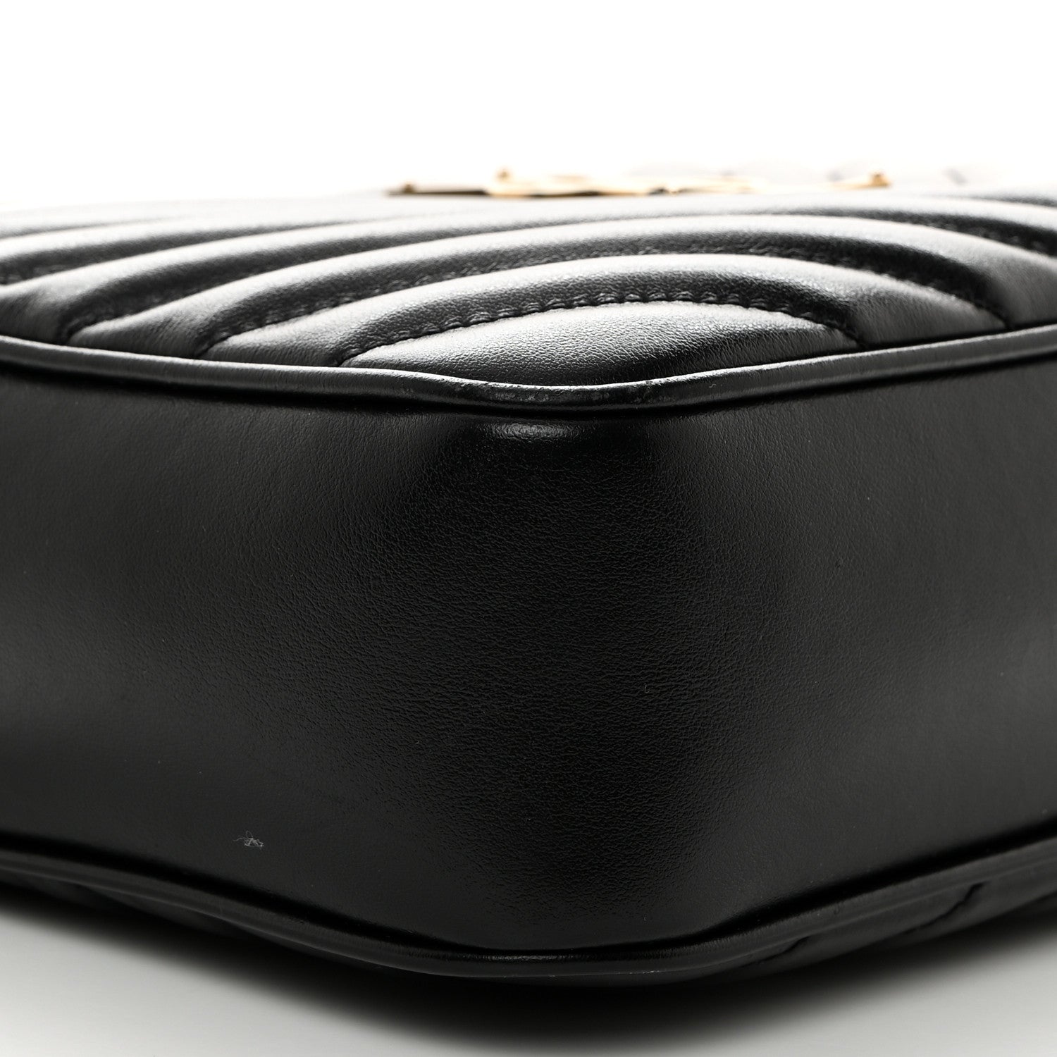 Saint Laurent Calfskin Matelasse Monogram Lou Camera Bag Black 9 of 11