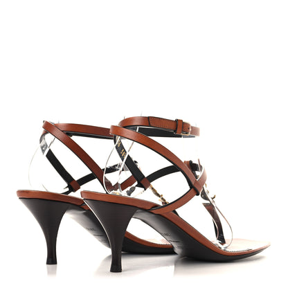 Saint Laurent Calfskin Cassandra 60 Sandals 38.5 New Papaya 5 of 10