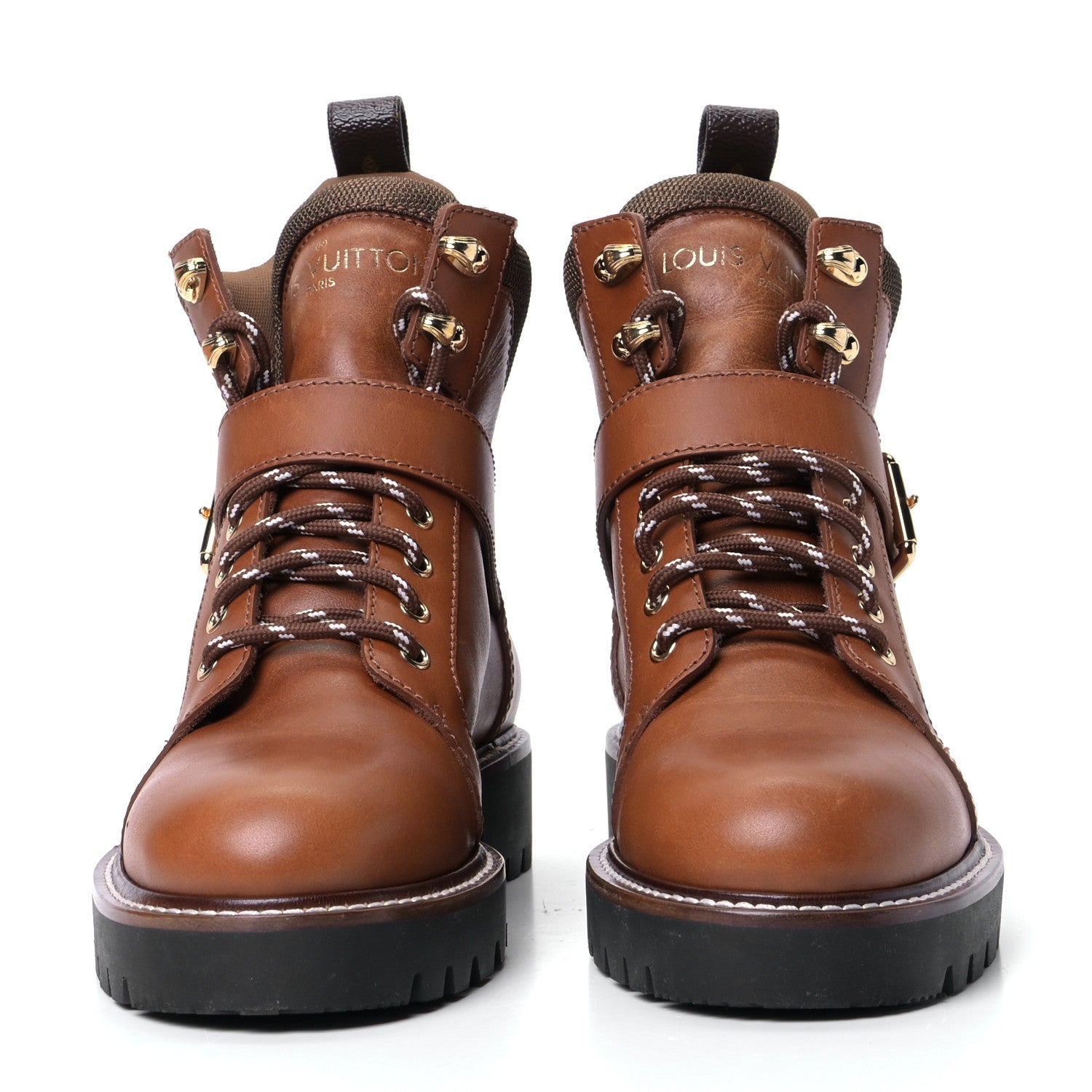 Louis Vuitton Calfskin Territory Ranger Combat Boots 39 Cognac 3 of 12