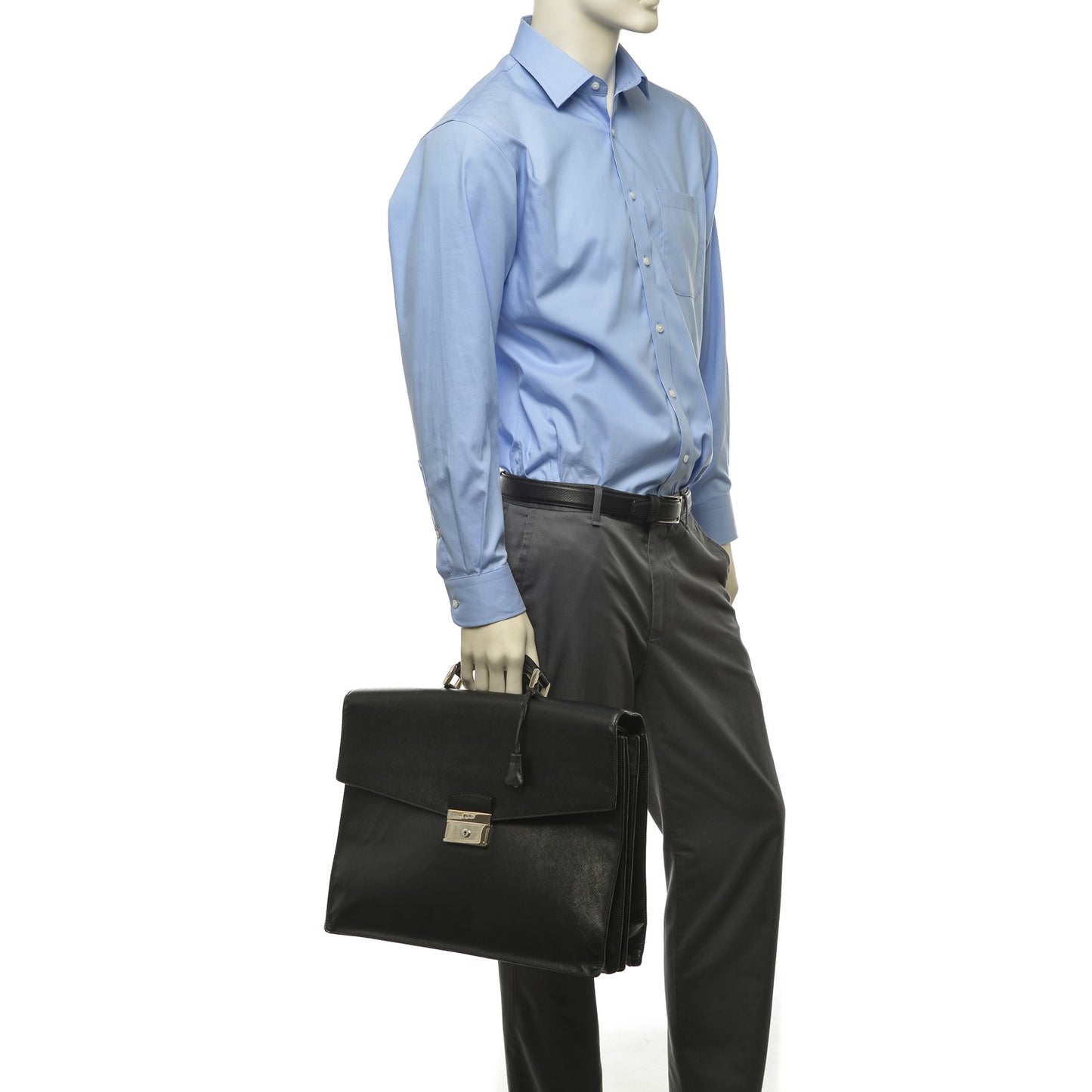 Saffiano Briefcase Nero Black
