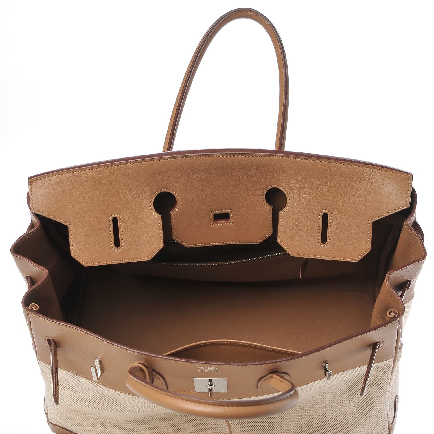 Hermes Swift Toile Birkin 35 Biscuit 26 of 38