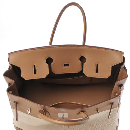 Hermes Swift Toile Birkin 35 Biscuit 26 of 38