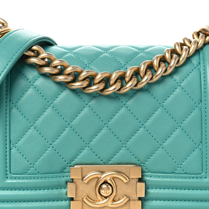 Chanel Lambskin Quilted Small Boy Flap Dark Turquoise 8 of 11