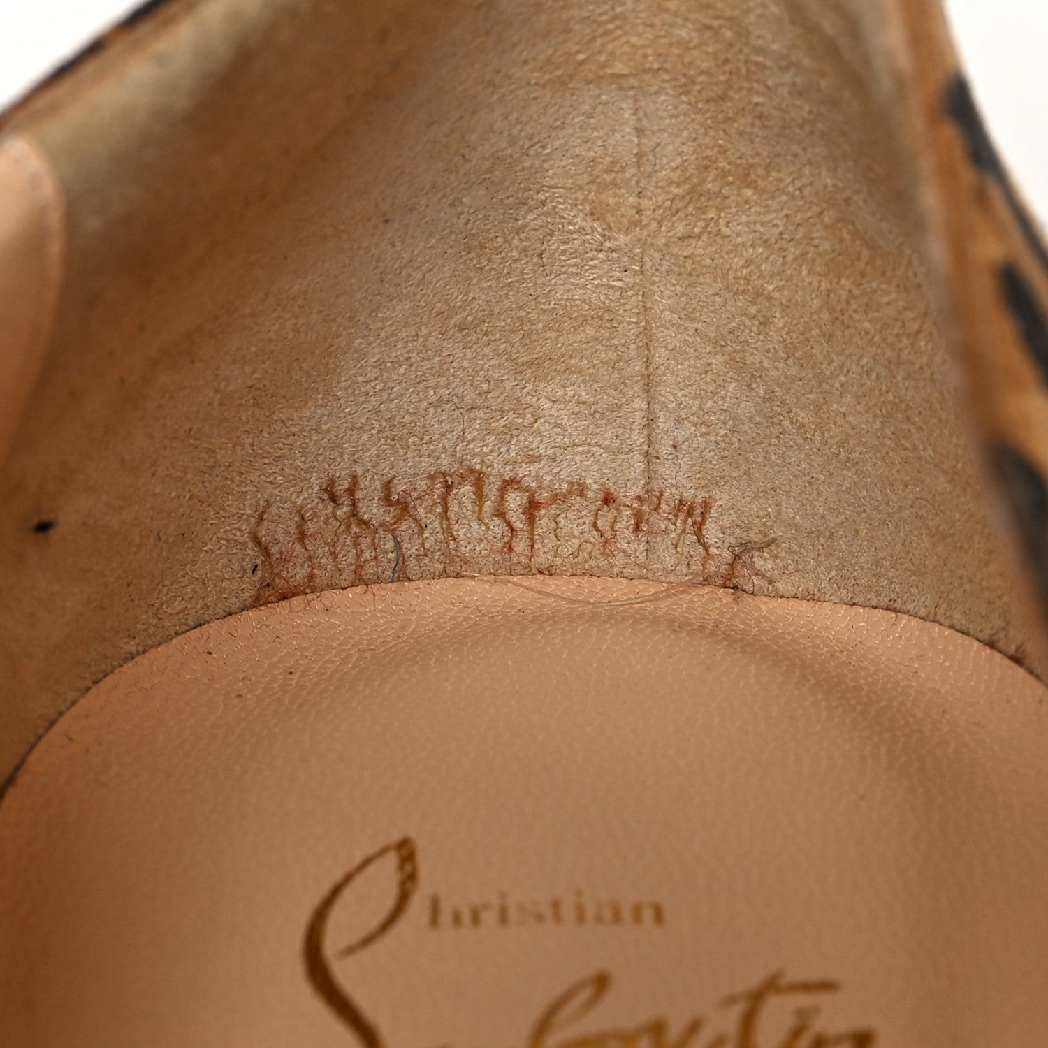 Christian Louboutin Veau Velours Leopard Clare 80 Pumps 38 Caramel 8 of 9