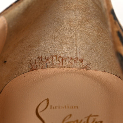 Christian Louboutin Veau Velours Leopard Clare 80 Pumps 38 Caramel 8 of 9