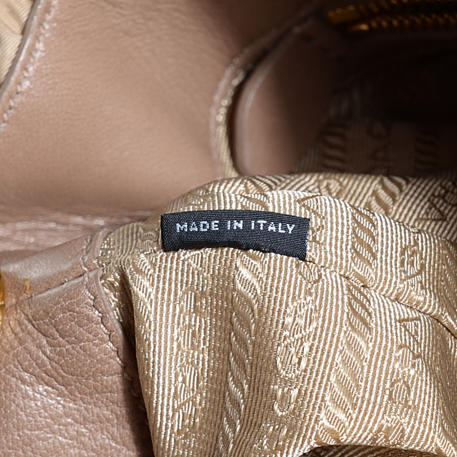 Prada Tessuto Nylon Gaufre Drawstring Tote Cammello 7 of 11