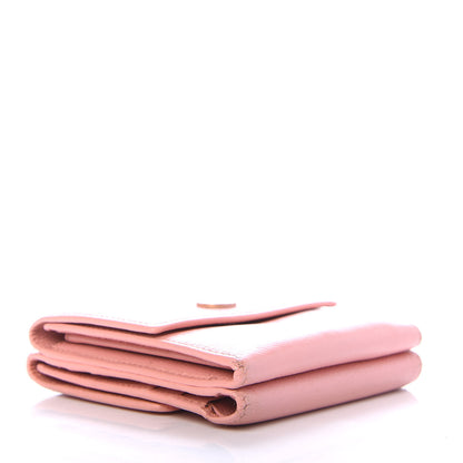 Chanel Grained Calfskin CC Button Compact Wallet Pink 4 of 9