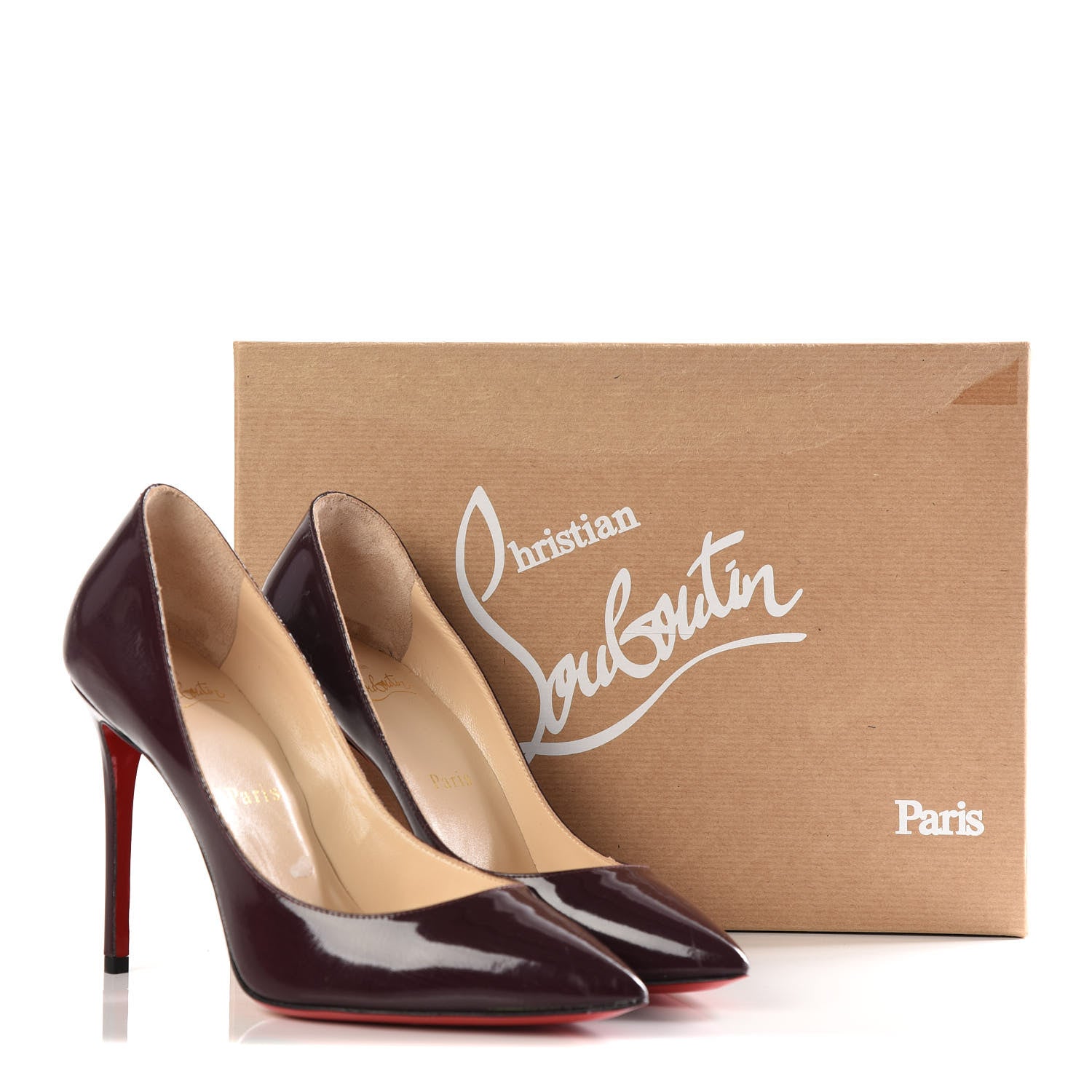 Christian Louboutin Patent Pigalle 100 Pumps 38 Burgundy 8 of 9