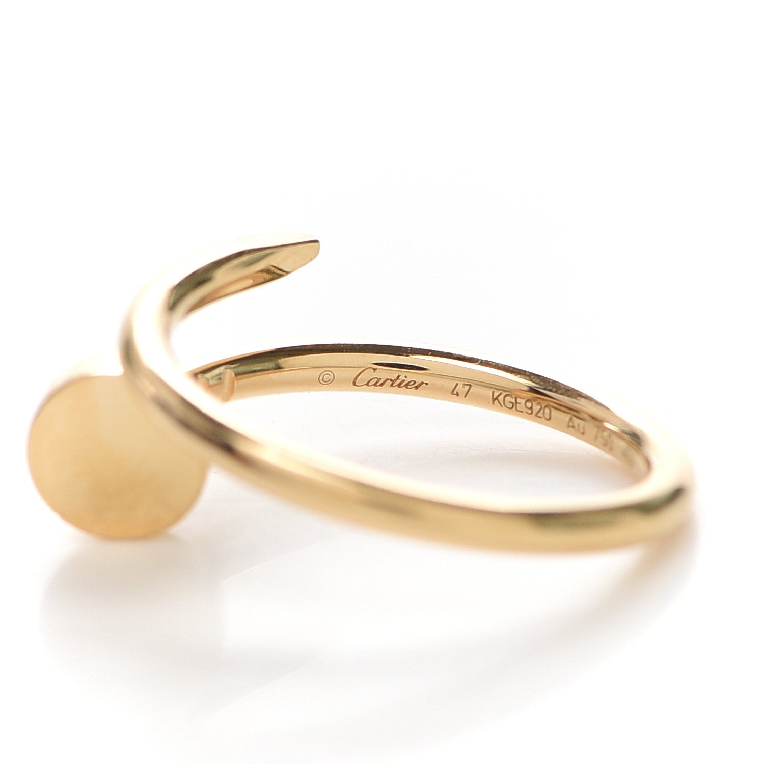Cartier 18K Yellow Gold Small Juste Un Clou Ring 47 4 4 of 7