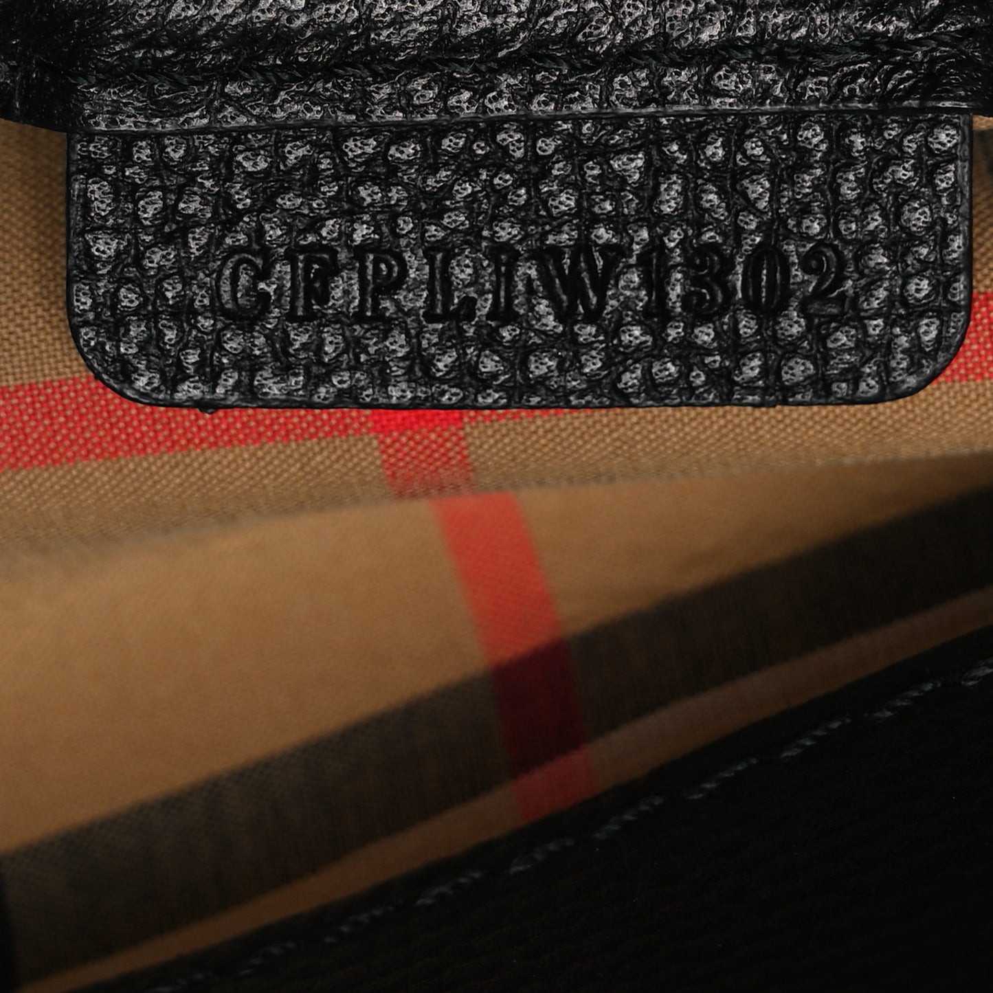 Derby Calfskin Vintage Check Medium Banner Tote Black