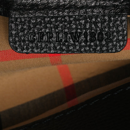 Burberry Derby Calfskin Vintage Check Medium Banner Tote Black 11 of 20