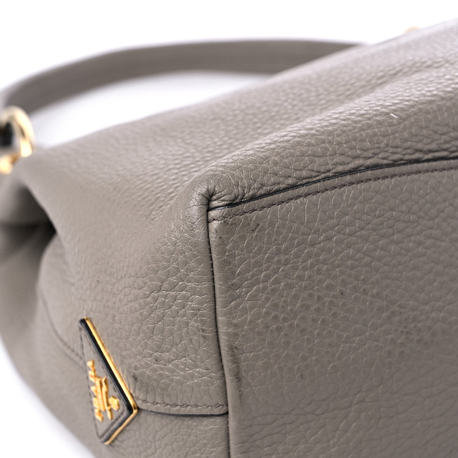 Prada Vitello Phenix Logo Hobo Argilla 7 of 13
