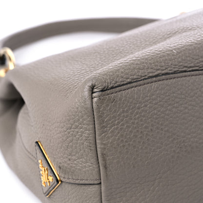 Prada Vitello Phenix Logo Hobo Argilla 7 of 13