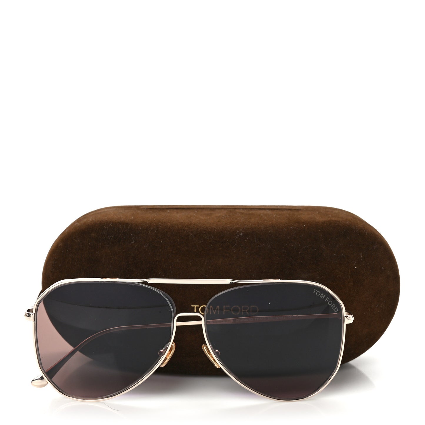 Metal Charles-02 Aviator Sunglasses TF853 Gold