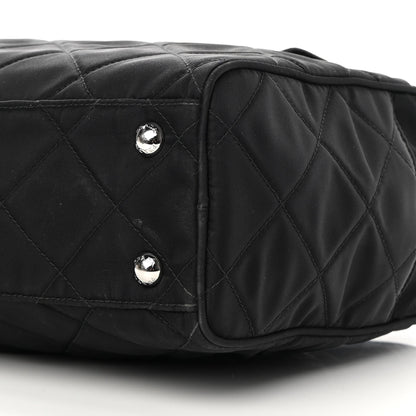 Prada Nylon Tessuto Impuntu Quilted Shoulder Bag Black 9 of 11
