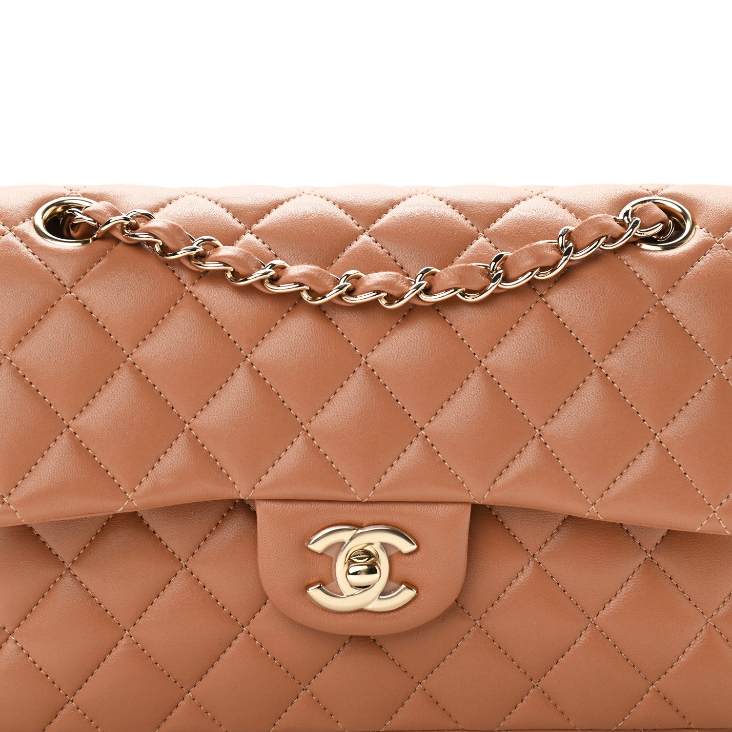 Chanel Lambskin Quilted Small Double Flap Brown 7 of 10