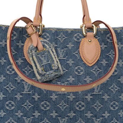 Louis Vuitton Monogram Denim Onthego MM Blue 7 of 9