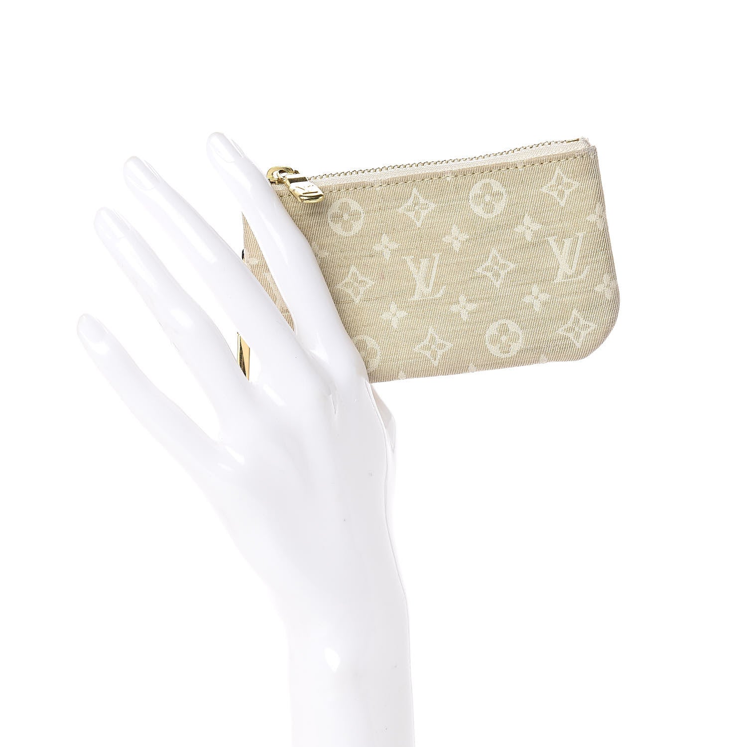 Louis Vuitton Mini Lin Key Pouch Dune 2 of 9