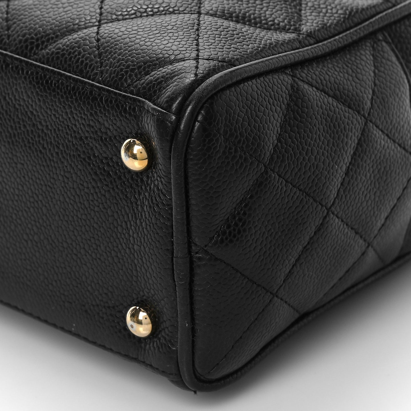 Caviar Quilted Small Bowler Black
