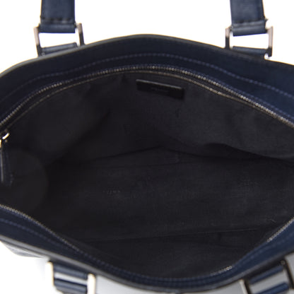 Fendi Vitello Elite Flamingo Shopping Tote Bag Blue Notte 5 of 11
