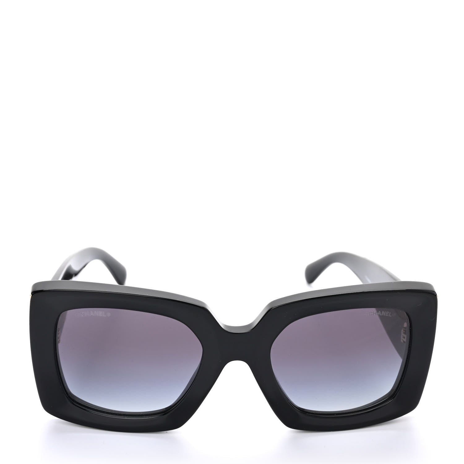Chanel Acetate Rectangle Sunglasses 5435 Black 2 of 7