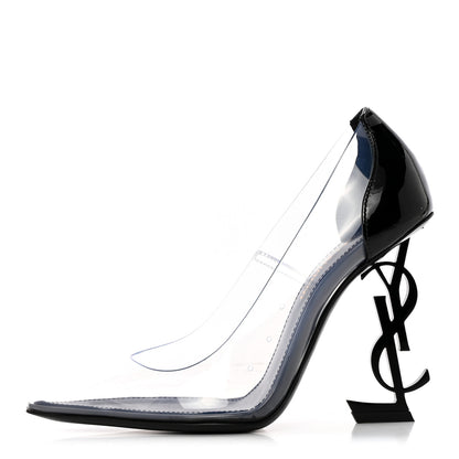 Saint Laurent Patent Calfskin PVC Opyum 35 Black Transparent 1 of 10