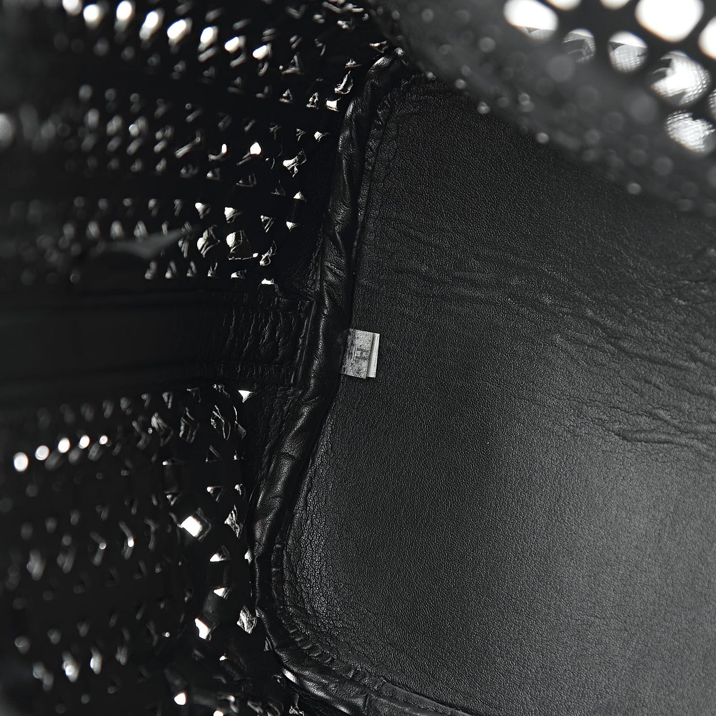 Saffiano Perforated Tote Black