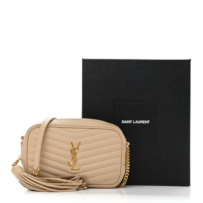 Saint Laurent Grain De Poudre Matelasse Monogram Mini Lou Camera Bag New Powder 11 of 13