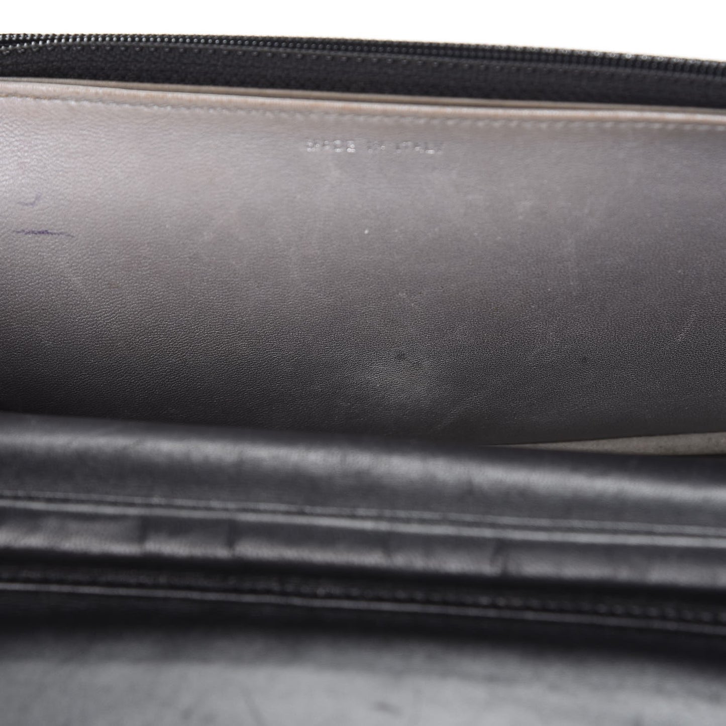 Lambskin Camellia Embossed Wallet On Chain WOC Black