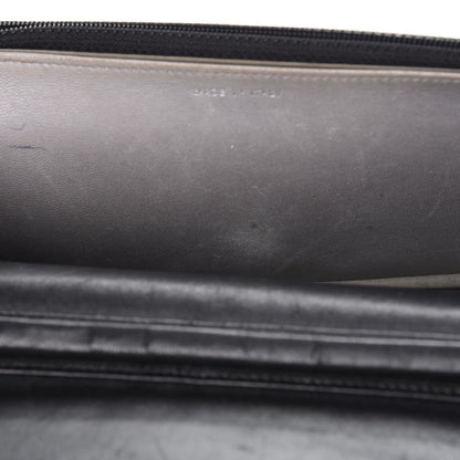 Chanel Lambskin Camellia Embossed Wallet On Chain WOC Black 11 of 14