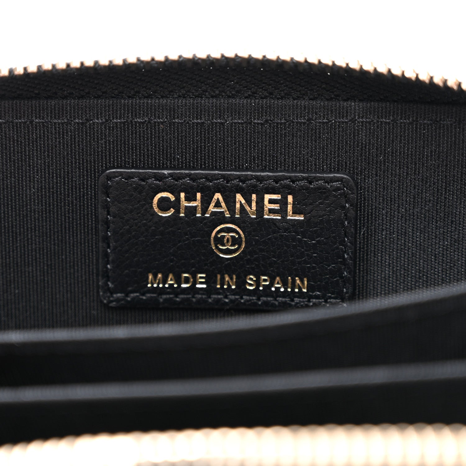 Chanel Lambskin Quilted Chanel 19 Zip Around Coin Purse Wallet Black 6 of 7