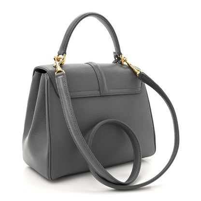 Celine Grained Calfskin Small 16 Top Handle Bag Medium Grey 2 of 14