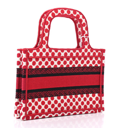 Christian Dior Canvas DiorAmour Dots Mini Book Tote Red 2 of 4