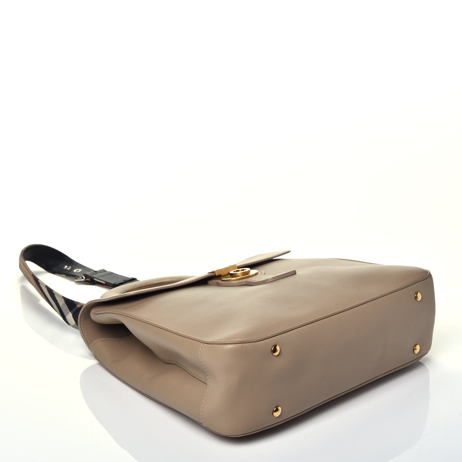 Burberry Trench Calfskin Large DK88 Top Handle Bag Honey 5 of 11