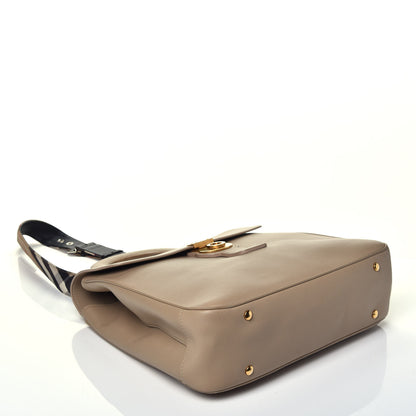 Burberry Trench Calfskin Large DK88 Top Handle Bag Honey 5 of 11