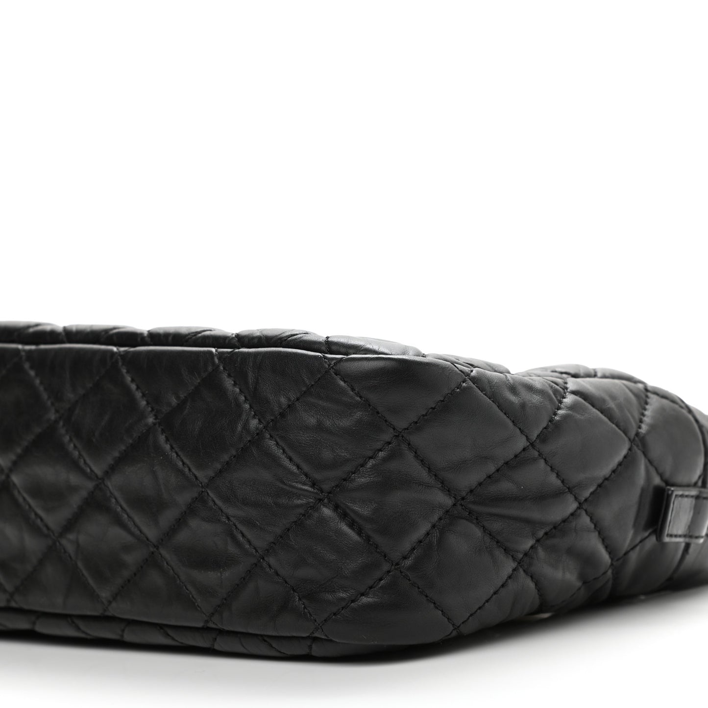 Aged Calfskin Quilted Medium Reissue Camera Case Black