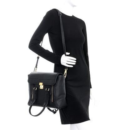 3.1 Phillip Lim 3.1 Textured Calfskin Medium Pashli Satchel Black 2 of 8