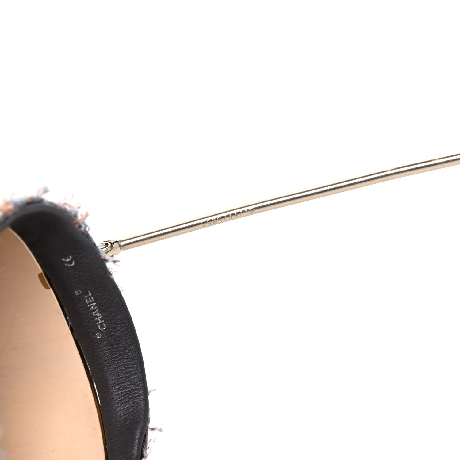 Chanel Tweed CC Pearl Sunglasses Gold Multicolor 7 of 9